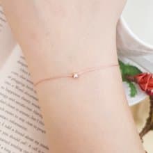 鍍金 粉紅鑽 超小 2.8mm 四爪鑽 紅線手鍊 精緻 迷你 單鑽 姻緣