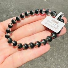 精品玻璃體濃色招財半盆森林綠幽靈水晶7mm12.7g主正財事業貴人助