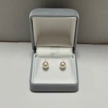 18K金 Akoya 海水珍珠耳釘 7mm 高皮光・經典圓珠款