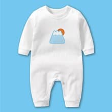 QQ富士山 長袖連身衣 白 嬰兒 彌月 滿月 禮物