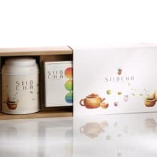 【中秋節禮盒推薦】食茶禮盒(綜合果仁x水蜜桃窨香烏龍茶) 附提袋