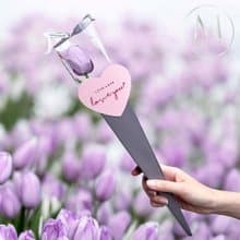 韓系奶油風鬱金香香水花莫蘭紫