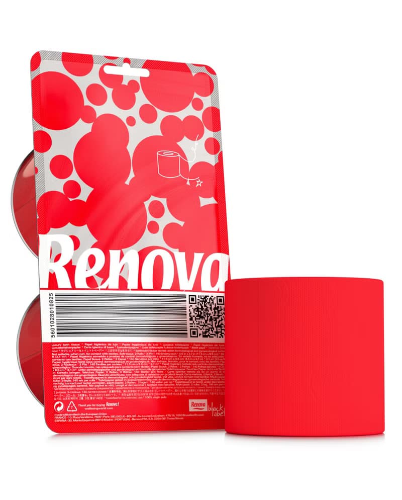 Renova滾筒檀香彩色卷紙兩入裝南歐風情輕顏七色時尚環保交換禮物