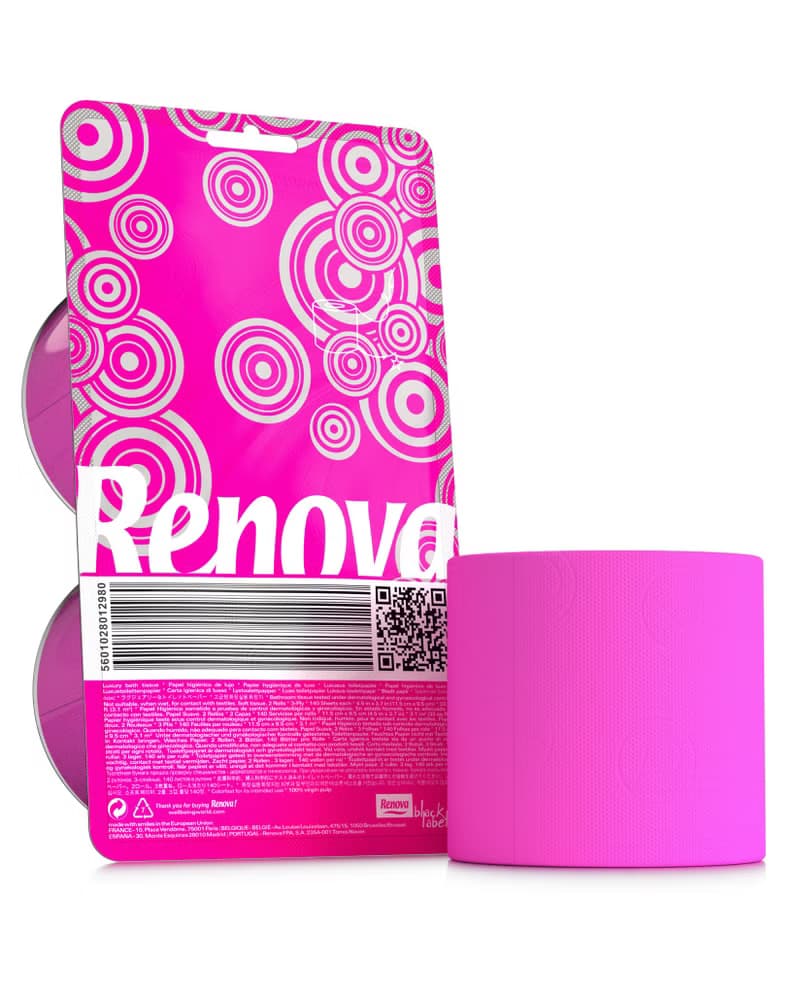 Renova滾筒檀香彩色卷紙兩入裝南歐風情輕顏七色時尚環保交換禮物