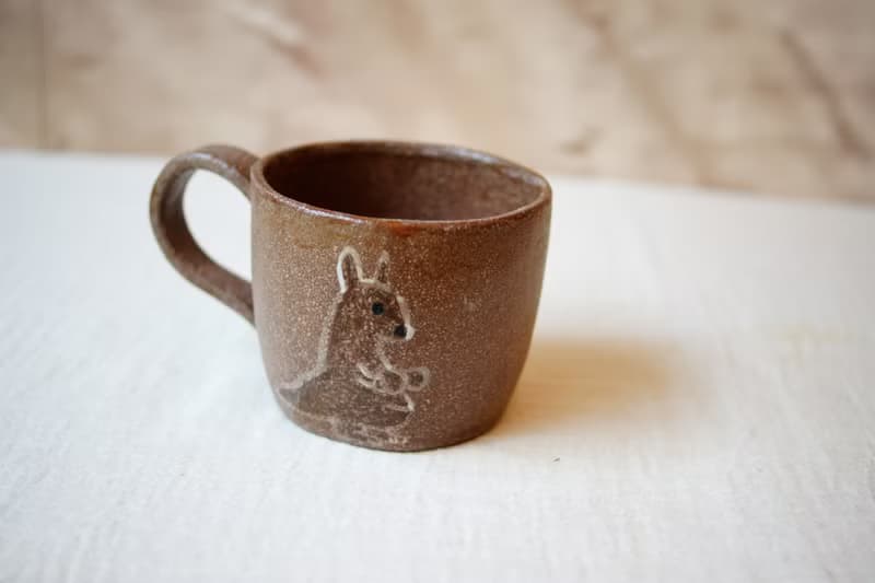 手作咖啡杯 袋鼠兄弟 陶杯茶  午茶系列