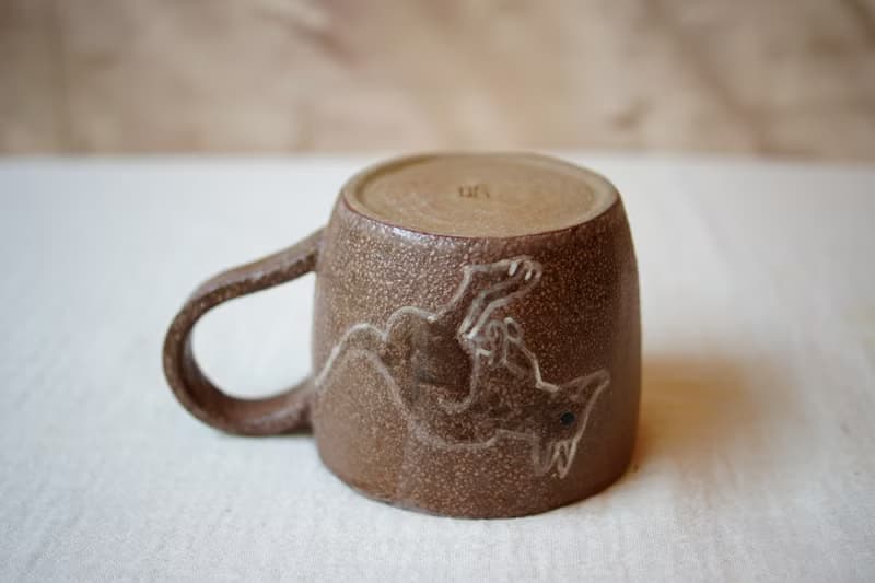 手作咖啡杯 袋鼠兄弟 陶杯茶  午茶系列