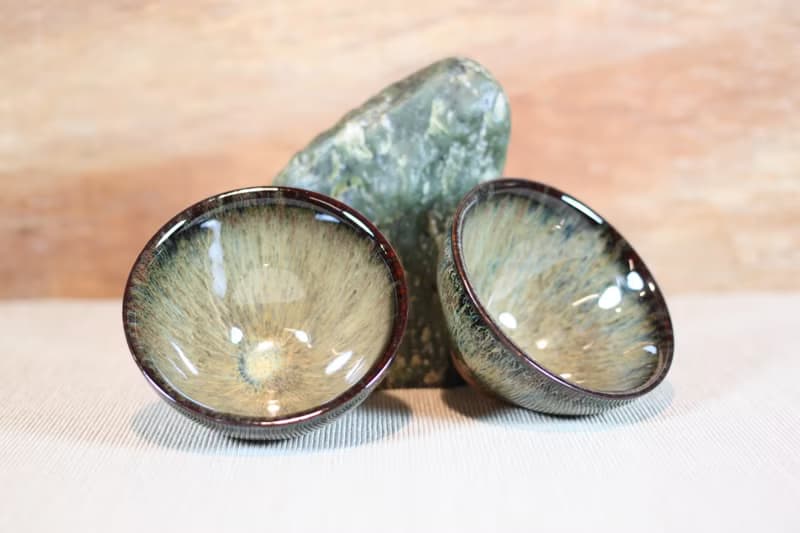 【送禮好物】森林 天目釉對杯 茶碗 名家葉敏祥作品