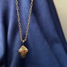 日月星辰-Solana 金色 原創金工項鍊 純銀鍍金