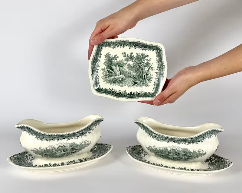 礫石/南狼和餐盤 Villeroy & Boch 裝飾綠色布爾根蘭