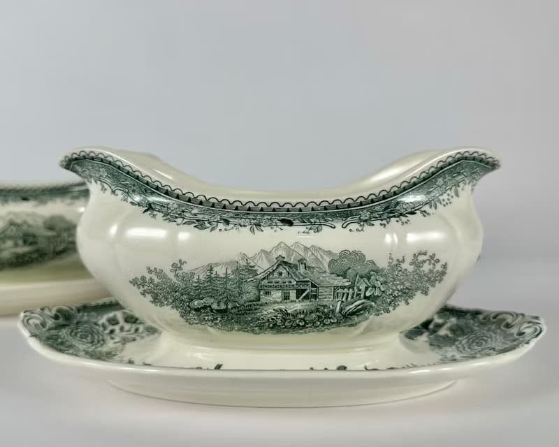礫石/南狼和餐盤 Villeroy & Boch 裝飾綠色布爾根蘭
