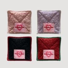 Soft Wool Fabric Coaster – Mongle Stitch Detail | Red / Black / Pink / Violet