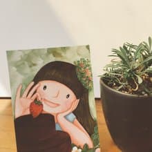 故事明信片-卡達公主系列-巧克力蛋糕