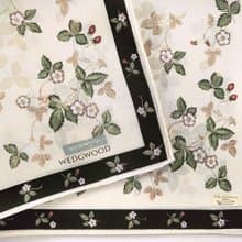 WEDGWOOD Vintage Handkerchief Cherry Vine 19.5 x 19.5 inches