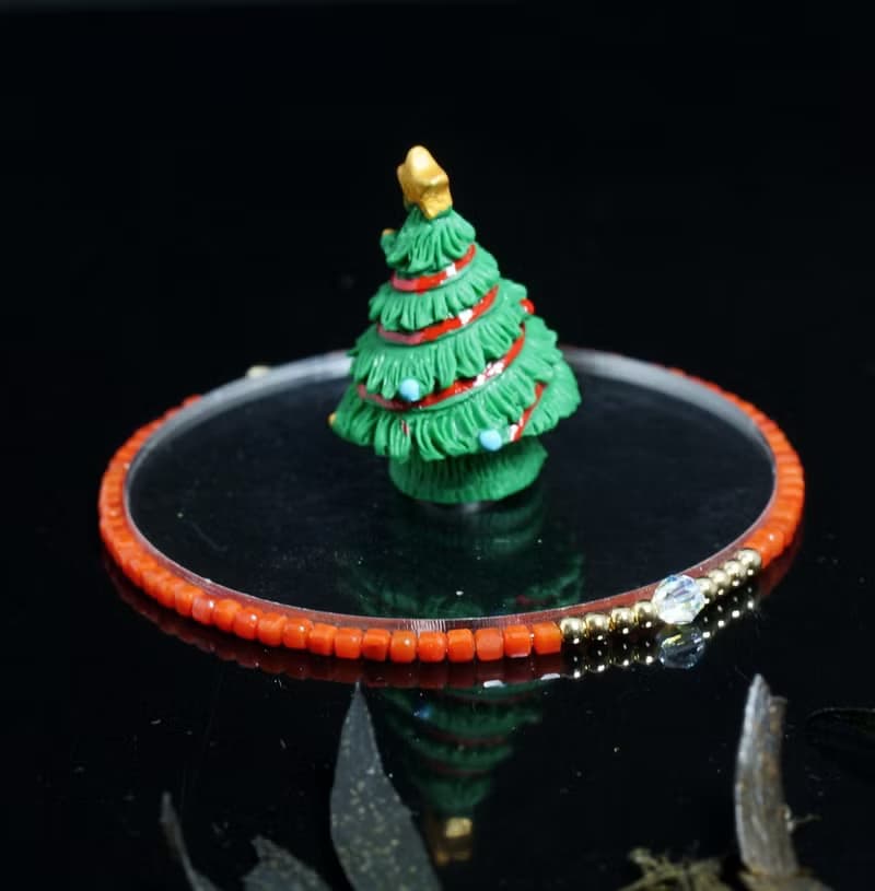 輕奢風 2.5mm 小魔方水晶 南紅瑪瑙 14KGF Swarovski 配珠手鍊