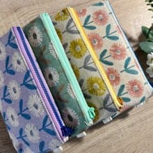 【現貨】野花日和手作拉鍊小包/零錢包/收納袋/小花拉鍊頭