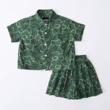 GOC Studio 親子裝童裝 襯衫連褲套裝 - 晚秋水仙花