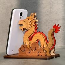 【端午節】錢龍來 手機架 招財擺飾 手作DIY 木質 禮物 龍年