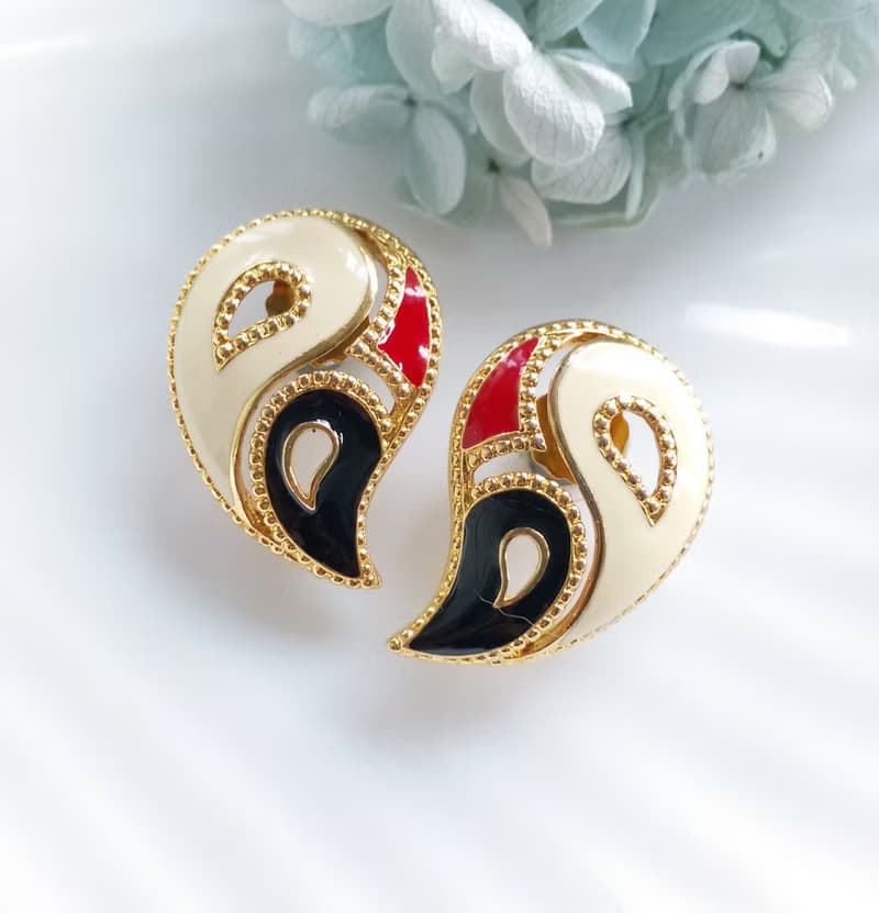 Vintage Jewelry 西洋古董飾品 AVON  對稱 新世代  針式耳環