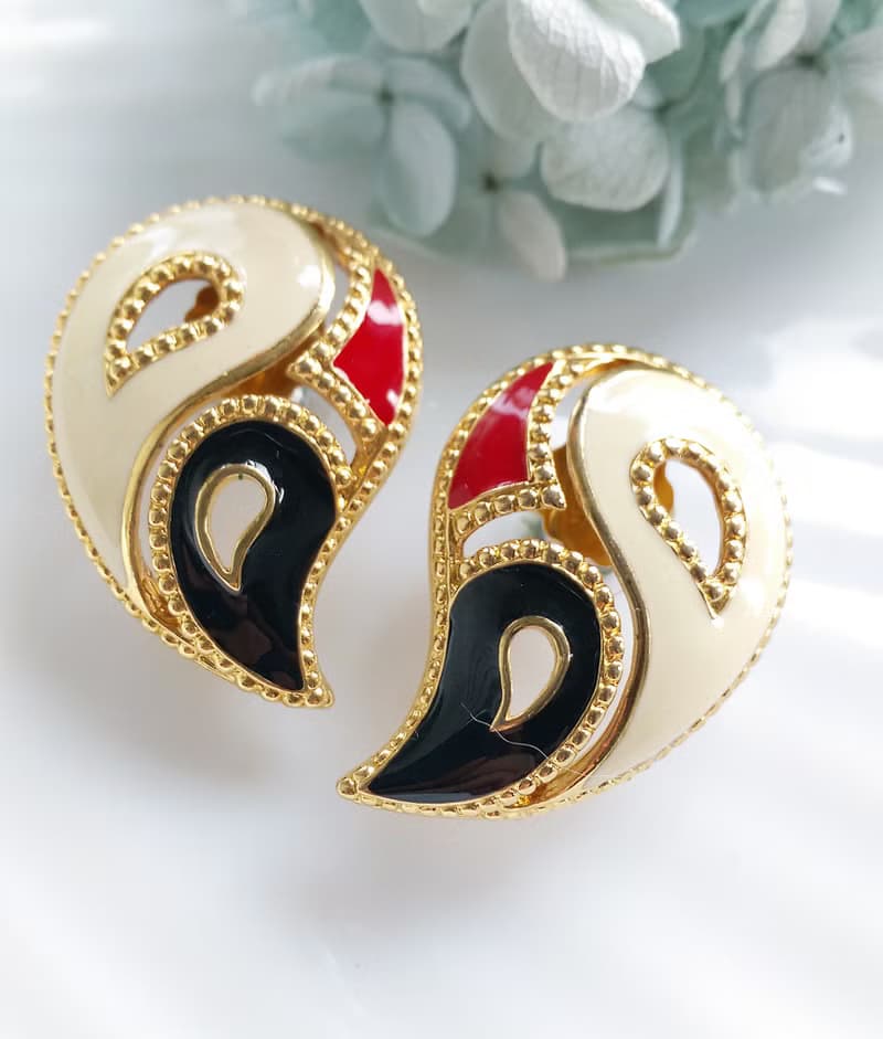 Vintage Jewelry 西洋古董飾品 AVON  對稱 新世代  針式耳環