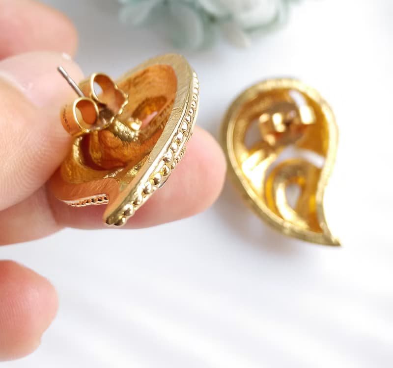 Vintage Jewelry 西洋古董飾品 AVON  對稱 新世代  針式耳環