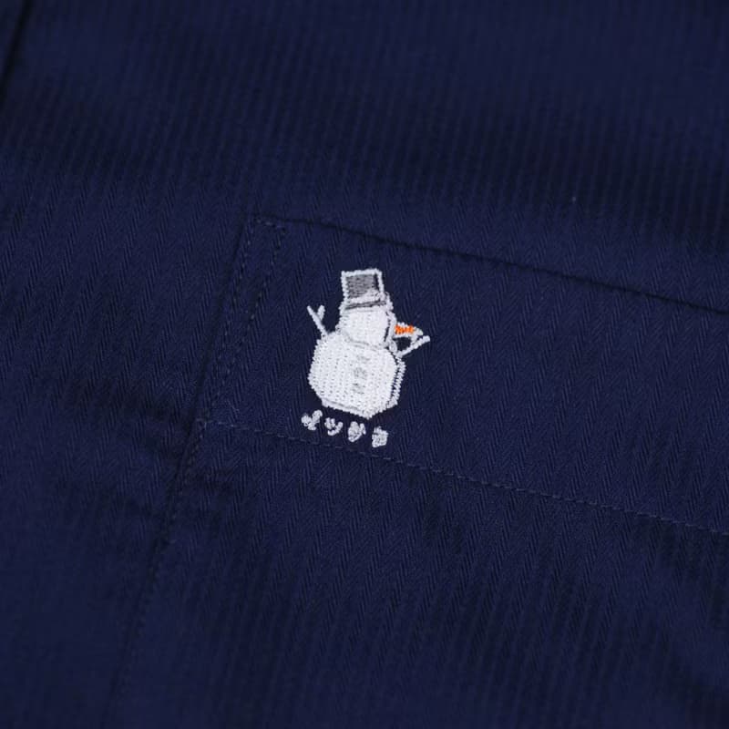 (SIZE S) SNOWMAN // navy // men shirt slim fit