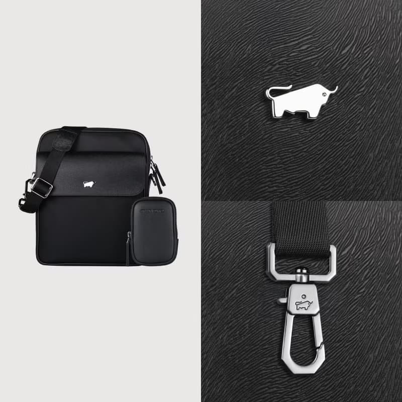 【滿3999送鑰匙圈】諾曼德 直式斜背包-黑色/BF563-17-BK