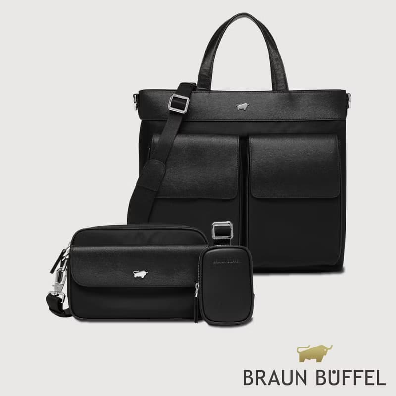 【滿3999送鑰匙圈】諾曼德 直式斜背包-黑色/BF563-17-BK