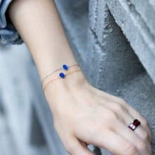 ROCA MINI ROUND LAPIS LAZULI BRACELET_WHITE
