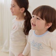 三個好朋友藍-植纖衣長袖韓國童裝-K63009