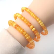 天然蜜蠟算盤珠手串 | 天然寶石手串