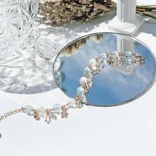 海藍寶 月光石 白水晶 14k包金 天然水晶手鍊