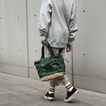 Tote+ 復古托特包 大容量 輕便防水 斜挎手提 優質尼龍 墨綠