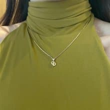 Dior稀有金色水鑽CD吊墜頸鏈項鏈 情人節禮物 中古美品 首飾盒