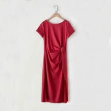 訂製系列-圓領腰綁結針織洋裝(多色)