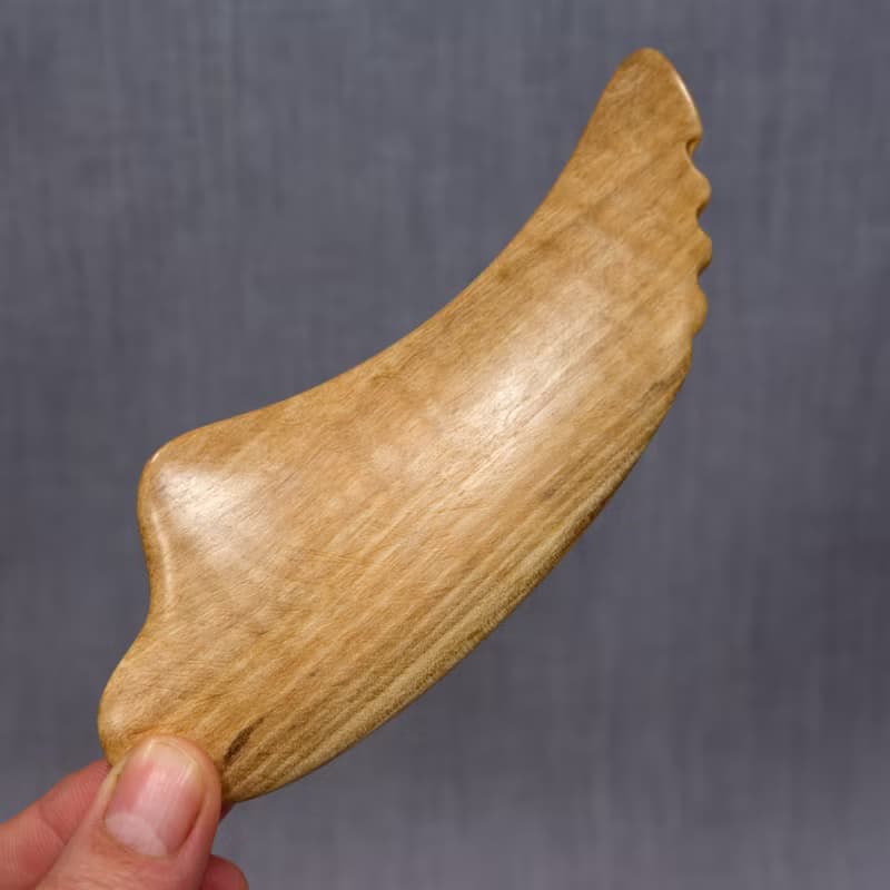 Gua Sha Massage Wooden Tool, Small Scraper with Teeth, Wooden Massage