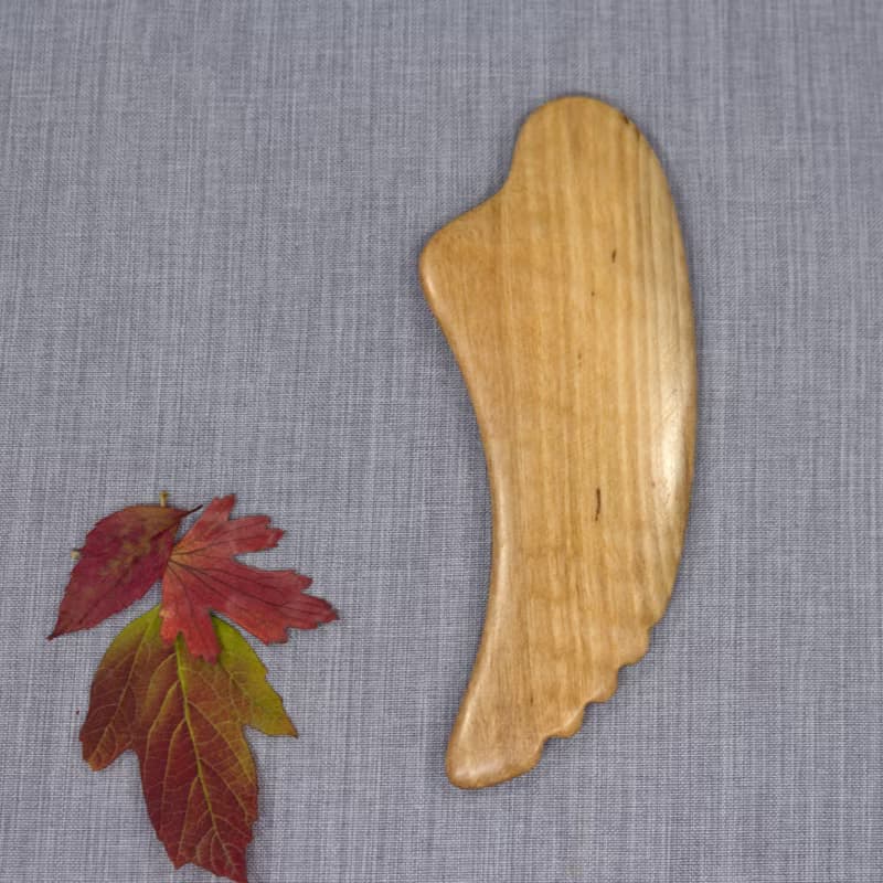 Gua Sha Massage Wooden Tool, Small Scraper with Teeth, Wooden Massage