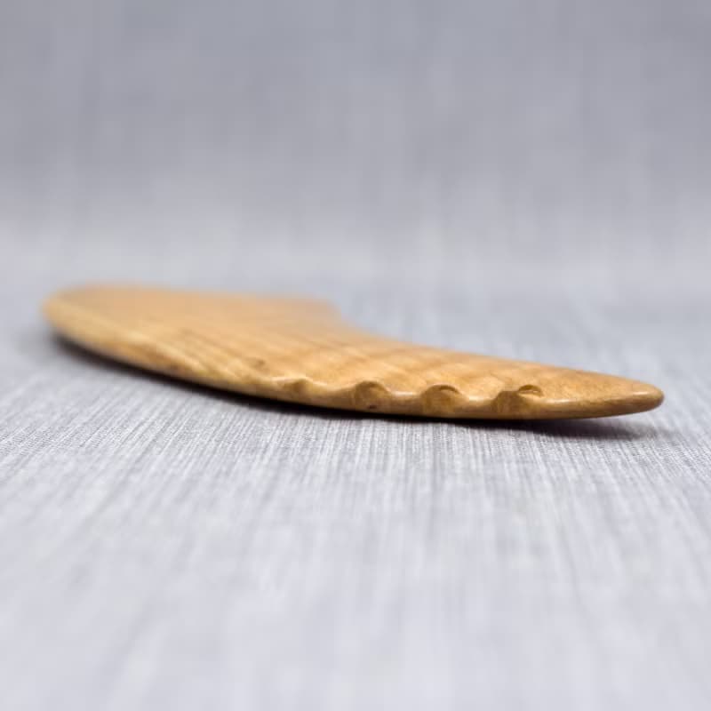 Gua Sha Massage Wooden Tool, Small Scraper with Teeth, Wooden Massage