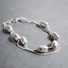 簡潔豆豆純銀手鍊