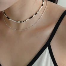 Zhu.handcrafted__Tranquil__純銀/黑尖晶/淡水珍珠