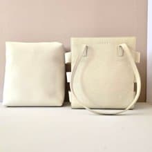 稀有中古包 Loewe米白分層托特包 側背包 單肩包 復古包 二手包