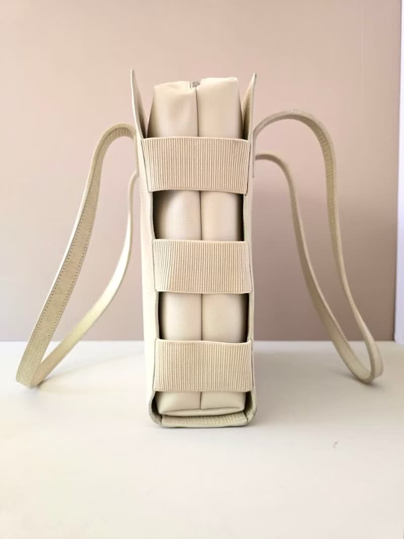 稀有中古包 Loewe米白分層托特包 側背包 單肩包 復古包 二手包