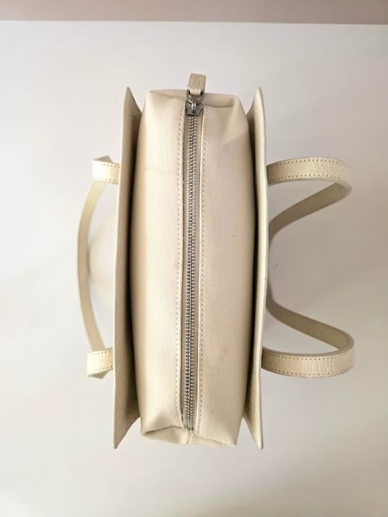 稀有中古包 Loewe米白分層托特包 側背包 單肩包 復古包 二手包