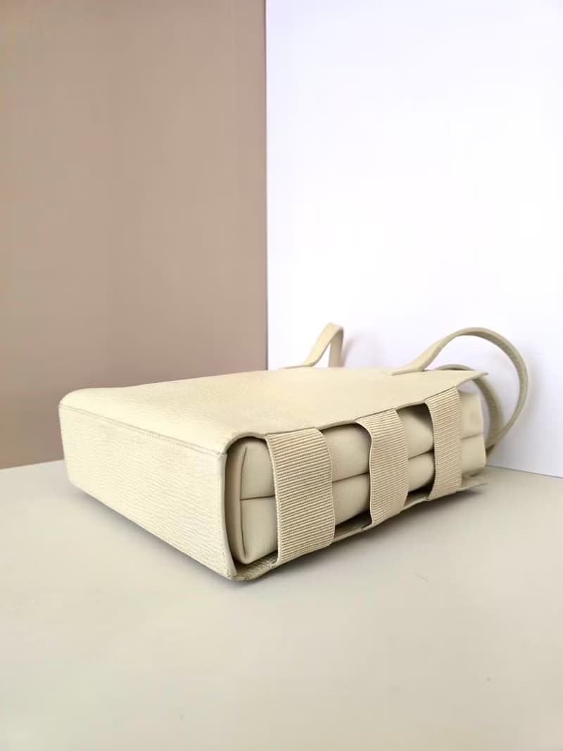 稀有中古包 Loewe米白分層托特包 側背包 單肩包 復古包 二手包