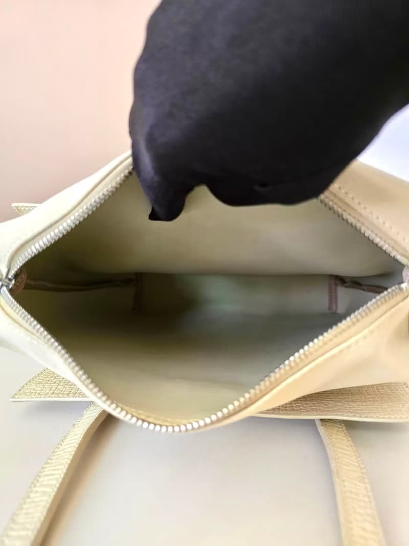 稀有中古包 Loewe米白分層托特包 側背包 單肩包 復古包 二手包