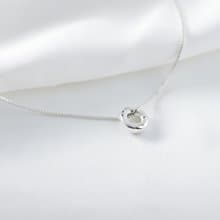 圓圈圈純銀素銀項鍊-短鍊-鎖骨鍊-生日禮物