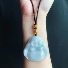 稀有 大彌勒佛 天然緬甸玉 翡翠佛公 彌勒佛 項鍊 禮物 長輩禮