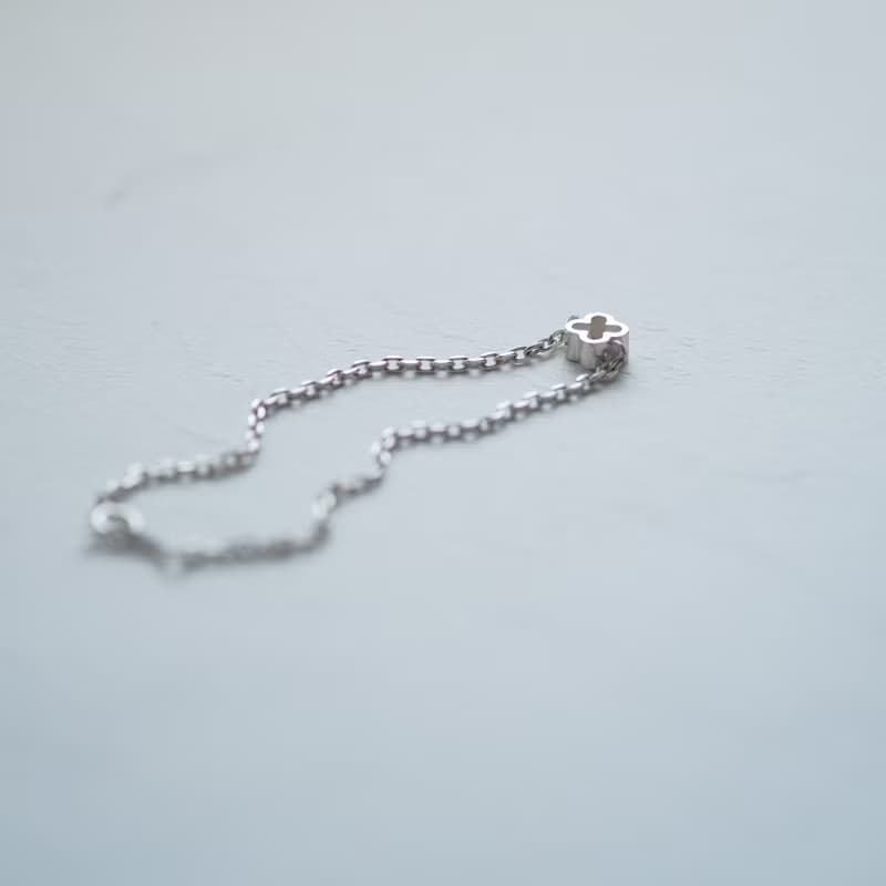 ピンク クローバー ブレスレット シルバー925