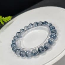 高品質藍兔毛水晶手串8.5mm巴西料聚寶盆髪絲水晶手錬女直覺洞察
