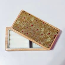金花織錦緞實木首飾盒