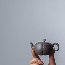 送禮紫砂壺茶壺小南瓜 草书款 极品青灰料 全手工制作 65CC高端茶